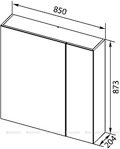 Зеркальный шкаф Aquanet Нью-Йорк 85 орех купить в интернет-магазине сантехники Sanbest
