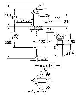 Смеситель для раковины Grohe Eurostyle Cosmopolitan 33552 002 купить в интернет-магазине сантехники Sanbest