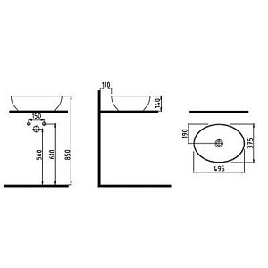 Раковина Bien Motto MTLG05002FD0W5000 купить в интернет-магазине Sanbest