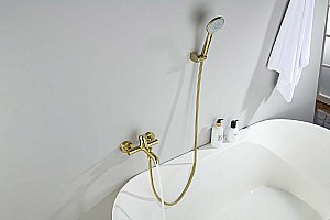 Смеситель для ванны Aquatek Европа AQ1349BG золото шлифованное купить в интернет-магазине сантехники Sanbest