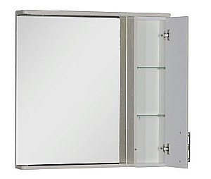 Зеркало со шкафом Aquanet Паллада 90 белое в ванную от интернет-магазине сантехники Sanbest