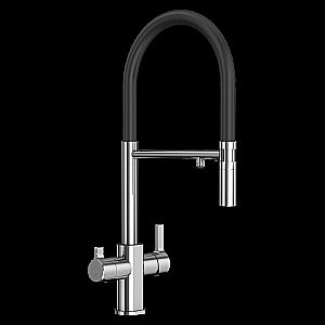 Смеситель для кухни Elghansa 56F5511 хром/черный купить в интернет-магазине сантехники Sanbest