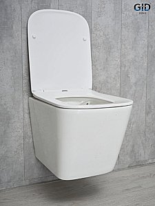 Унитаз подвесной Gid Tr2143 белый, безободковый, с крышкой микролифт купить в интернет-магазине Sanbest