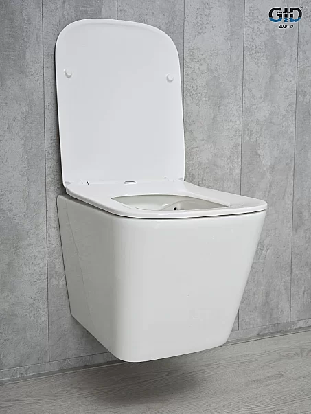 Унитаз подвесной Gid Tr2143 белый, безободковый, с крышкой микролифт купить в интернет-магазине Sanbest