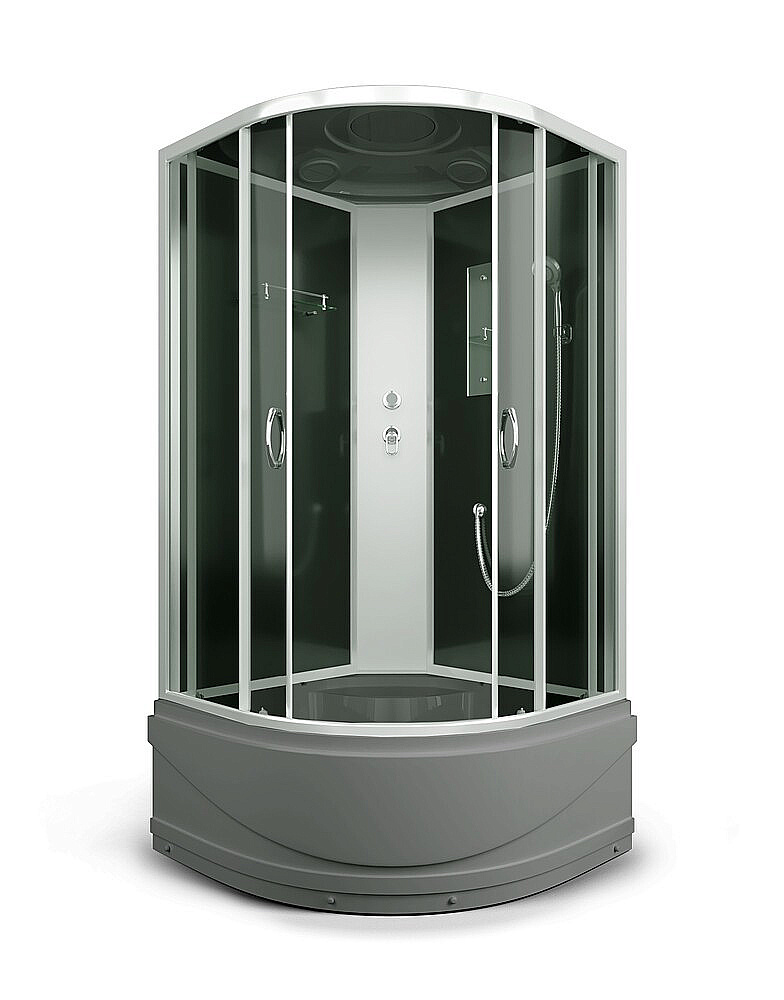 Душевая кабина Erlit ER3510TP-C2-RUS_GRAY 100х100 стекло тонированное/профиль серебристый купить в интернет-магазине Sanbest