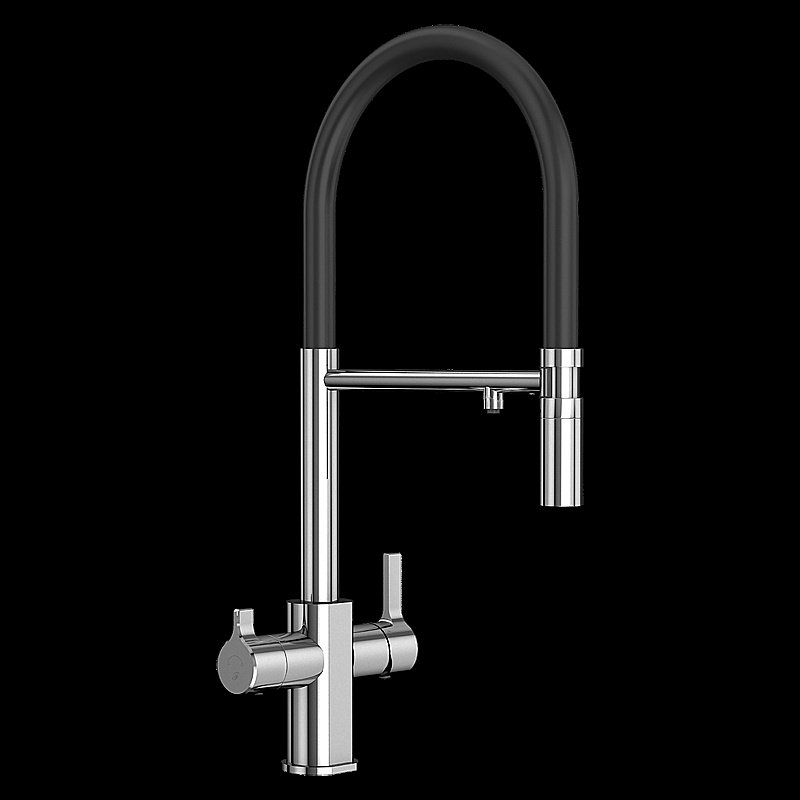 Смеситель для кухни Elghansa 56F5511 хром/черный купить в интернет-магазине сантехники Sanbest