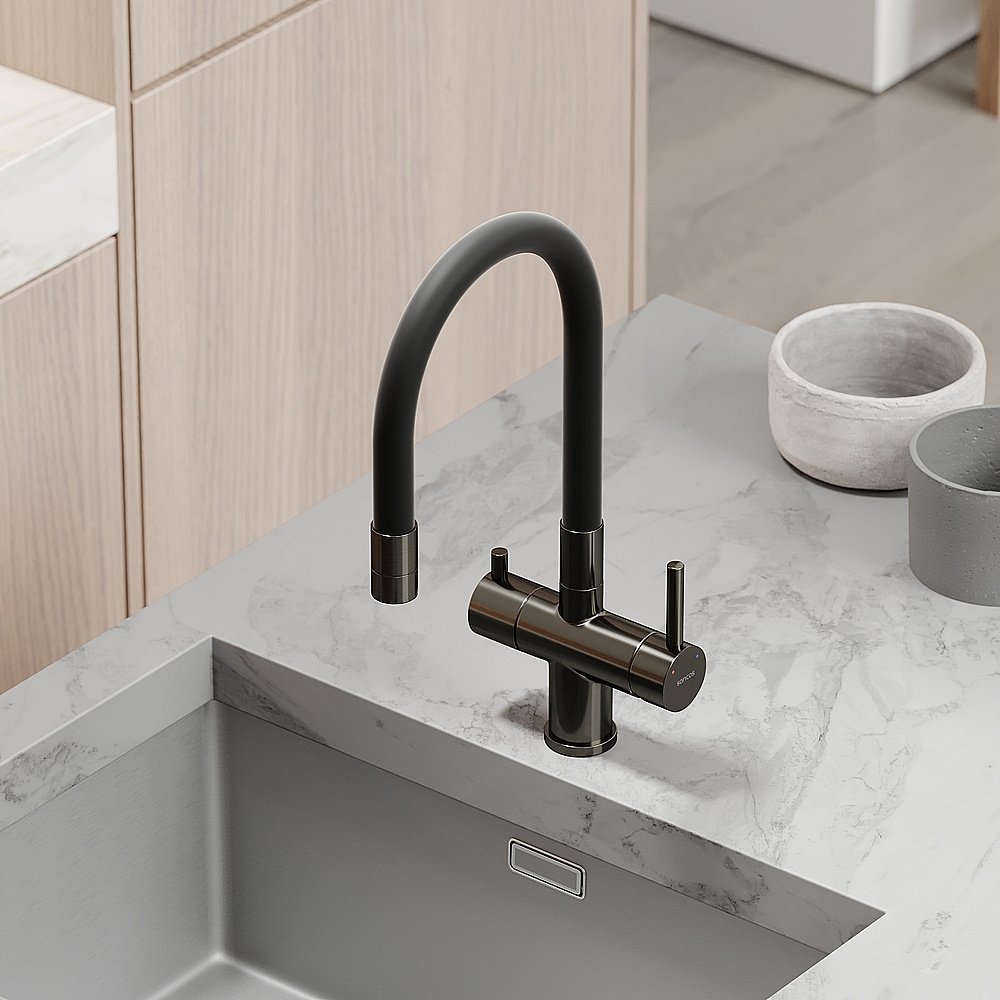 Смеситель для кухни Sancos Lucia SC4004GG вороненая сталь купить в интернет-магазине сантехники Sanbest