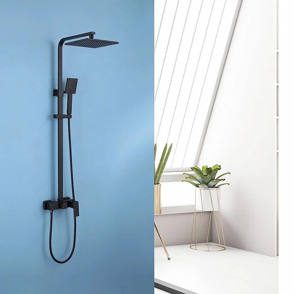 Душевая система ABBER Daheim AF8220BL черный матовый купить в интернет-магазине сантехники Sanbest