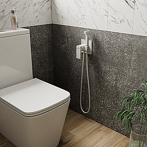 Гигиенический душ D&K Bayern.Liszt DA1514508 белый матовый купить в интернет-магазине сантехники Sanbest