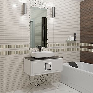 Тумба с раковиной LA FENICE Cubo Bianca 80 белая, столешница черная/ручка черная для ванной в интернет-магазине Sanbest