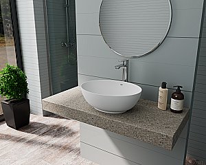 Раковина D&K Matrix 41х33 DT1390708 белая матовая купить в интернет-магазине Sanbest