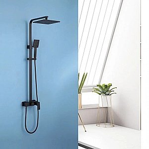 Душевая система ABBER Daheim AF8220BL черный матовый купить в интернет-магазине сантехники Sanbest