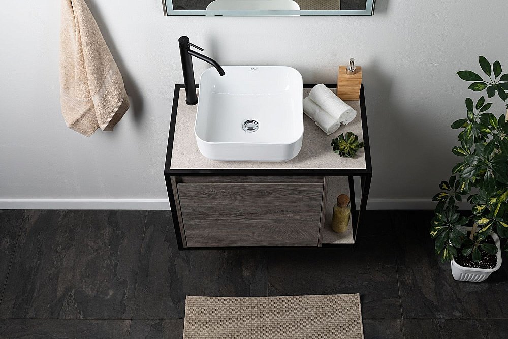 Раковина накладная Aquanet City-1 39 211280 белая купить в интернет-магазине Sanbest