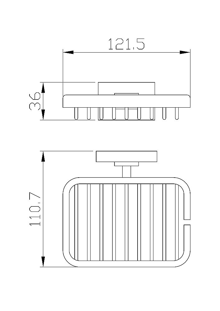 Мыльница с держателем WONZON & WOGHAND FLAT, Хром (WW-9724) купить в интернет-магазине сантехники Sanbest