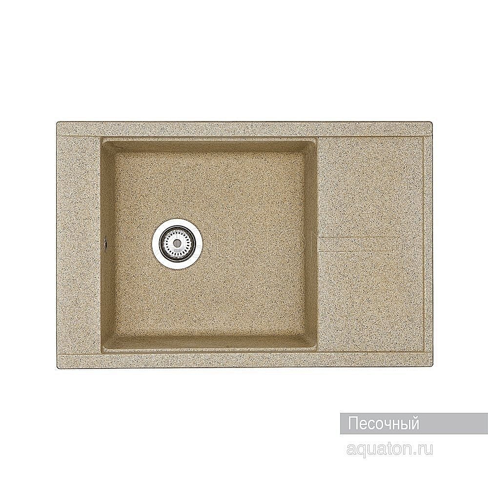 Мойка для кухни Акватон Делия 78 1A715132DE220 бежевый купить в интернет-магазине сантехники Sanbest