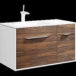 Тумба под раковину AQWELLA Malaga 90 крафт темный левая купить в интернет-магазине сантехники Sanbest