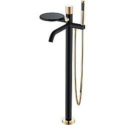 Смеситель для ванны Boheme Stick 129-BG.2 черный/золото купить в интернет-магазине сантехники Sanbest