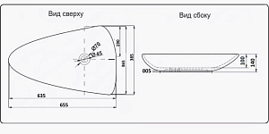 Раковина накладная CeramaLux N 66,5 7862-1 белая купить в интернет-магазине Sanbest