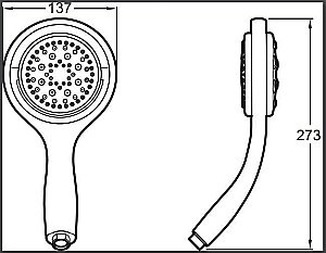 Душевая лейка Jacob Delafon FLIPSIDE E17493-CP купить в интернет-магазине сантехники Sanbest