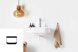 Раковина подвесная Ravak YARD 60 белая/консоль черная купить в интернет-магазине Sanbest