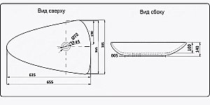 Раковина накладная CeramaLux N 66,5 7862-1 белая купить в интернет-магазине Sanbest