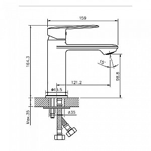 Смеситель для раковины Agger Clean A2402100 хром купить в интернет-магазине сантехники Sanbest