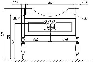 Тумба с раковиной Roca America Evolution L ZRU9302960 85 дуб молочный для ванной в интернет-магазине Sanbest