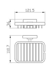 Мыльница с держателем WONZON & WOGHAND FLAT, Хром (WW-9724) купить в интернет-магазине сантехники Sanbest
