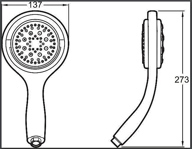 Душевая лейка Jacob Delafon FLIPSIDE E17493-CP купить в интернет-магазине сантехники Sanbest