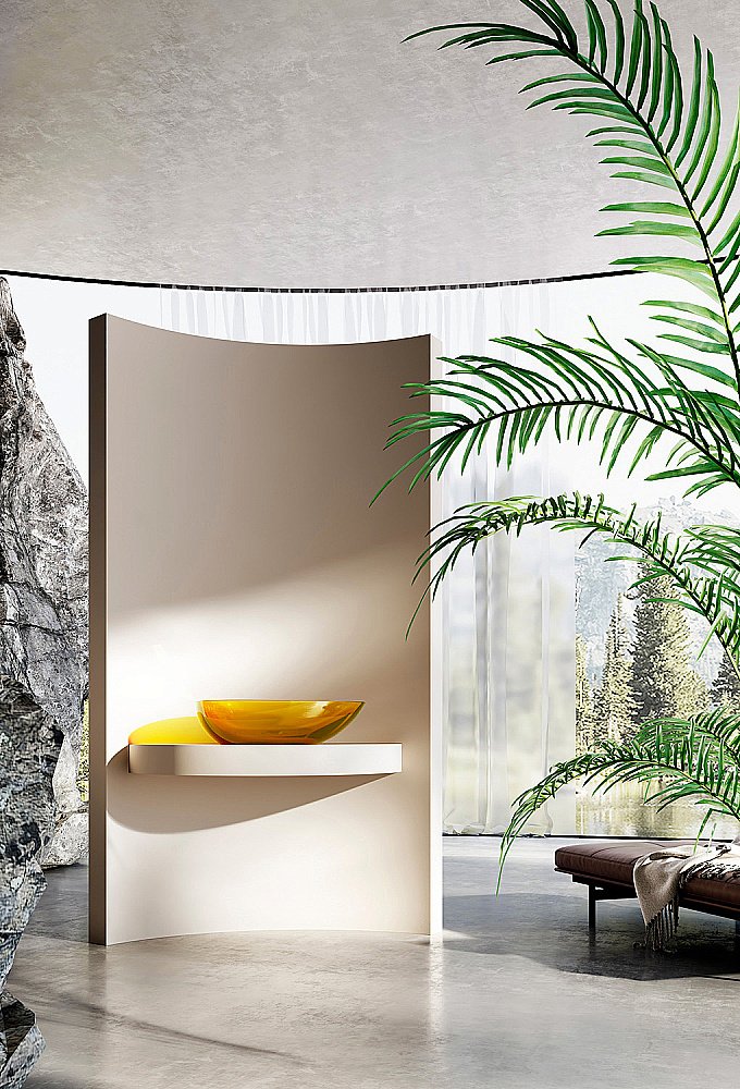 Раковина накладная Abber KRISTALL AT2811Amber желтая прозрачная купить в интернет-магазине Sanbest