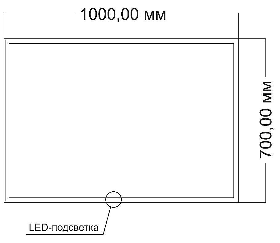 Зеркало LED Vincea VLM-3VN1007 100х70 в ванную от интернет-магазине сантехники Sanbest