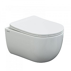 Унитаз подвесной с инсталляцией Berges NOVUM F5 43344 белый/кнопка черная, безободковый, с крышкой микролифт купить в интернет-магазине Sanbest