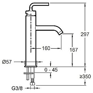 Cмеситель для раковины Jacob Delafon PURIST E14404-4A-CP купить в интернет-магазине сантехники Sanbest