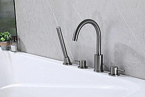 Смеситель для ванны ABBER Wasser Kreis AF8113NG никель купить в интернет-магазине сантехники Sanbest