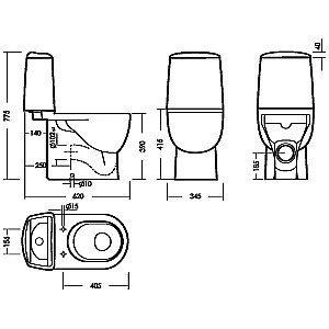 Унитаз-компакт Sanita luxe Best Exclusive WC.CC/BEST/2-P/WHT.G с бачком, с крышкой микролифт, белый купить в интернет-магазине Sanbest