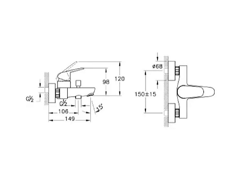 Набор смесителей VitrA Flow Round A42302EXP хром купить в интернет-магазине сантехники Sanbest