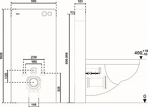 Система для инсталляции для унитаза Abber AC0107MW с белой клавишей смыва купить в интернет-магазине сантехники Sanbest