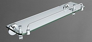 Полка стеклянная Art&Max Antic Crystal AM-2682SJ-CR хром купить в интернет-магазине сантехники Sanbest