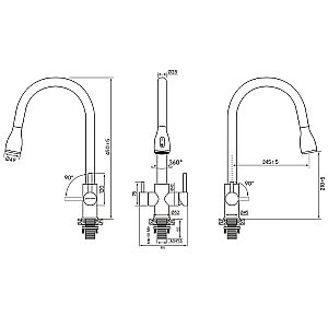 Смеситель для кухни Paulmark Lange La214212-LG светлое золото купить в интернет-магазине сантехники Sanbest