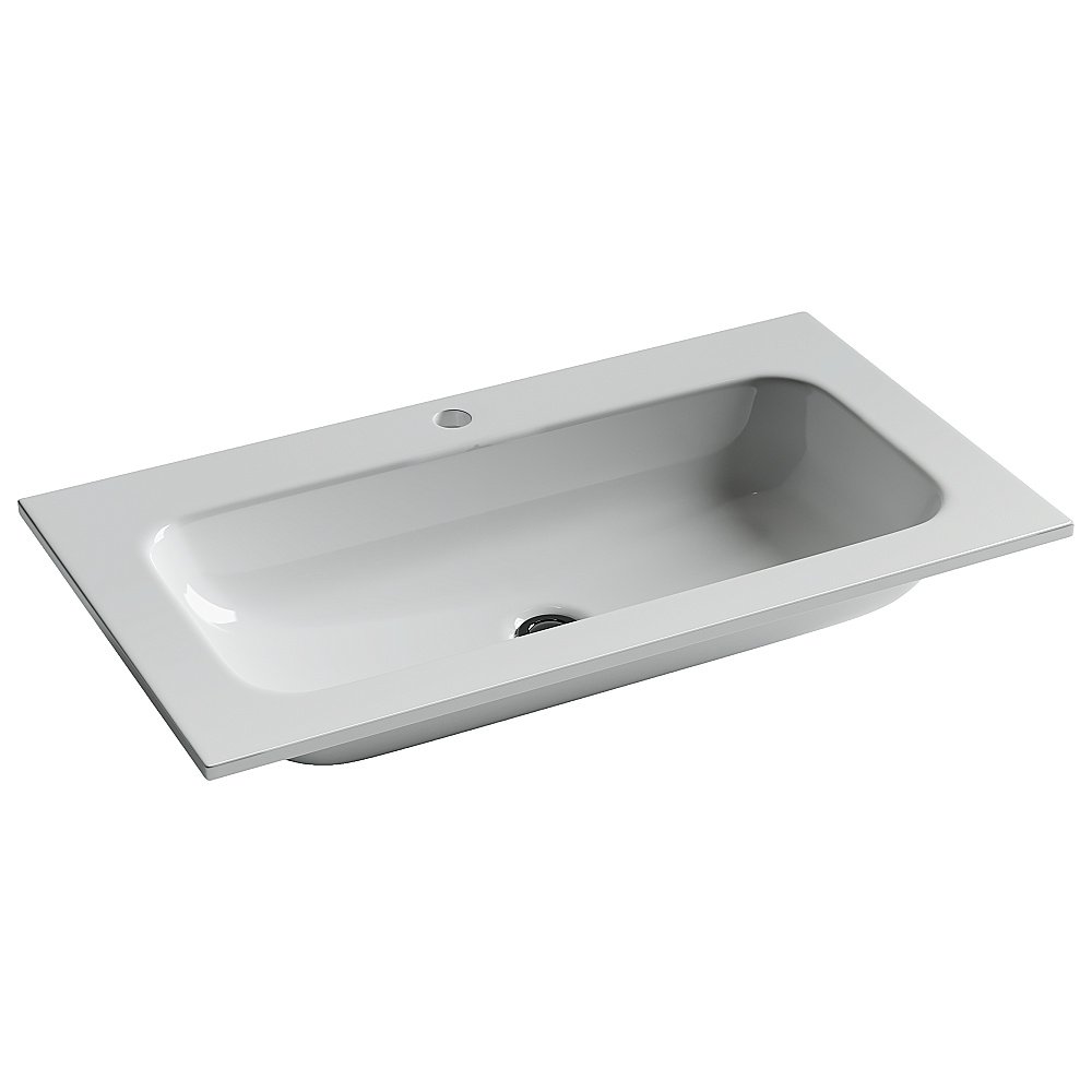 Тумба с раковиной Sancos CODE CD80W/CN7012 80 белая для ванной в интернет-магазине Sanbest