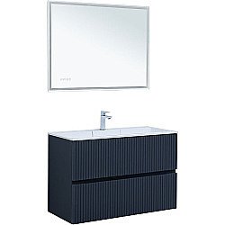 Тумба с раковиной Aquanet Джейн 100 313304 маренго для ванной в интернет-магазине Sanbest