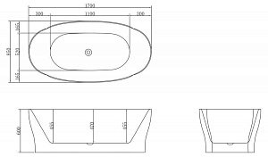 Ванна BelBagno BB403 1700 купить в интернет-магазине Sanbest