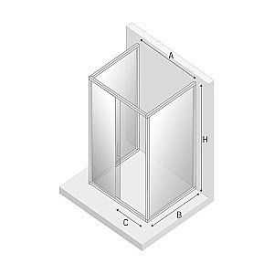 Душевой уголок NEW TRENDY NEW VARIA 120x90 K-0513 стекло прозрачное/профиль хром купить в интернет-магазине Sanbest