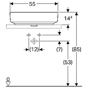 Раковина накладная Geberit VariForm 500.771.01.2 белая купить в интернет-магазине Sanbest