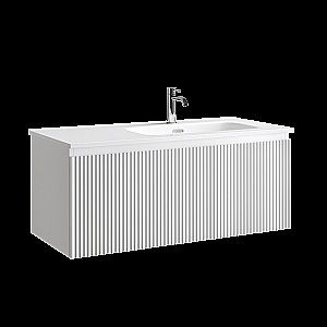Тумба с раковиной Sancos Snob R 1.0 SNR1.0100LW/SNR1.0100RW Bianco для ванной в интернет-магазине Sanbest