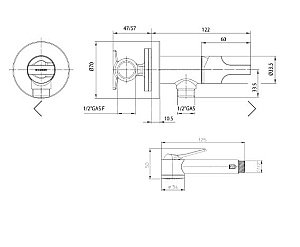 Гигиенический душ Bossini Paloma Apice E34002B.073 черный купить в интернет-магазине сантехники Sanbest