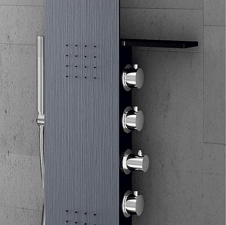 Душевая панель CeruttiSpa BELLA B CT9254 черная матовая купить в интернет-магазине сантехники Sanbest