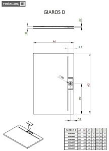 Душевой поддон Radaway Giaros D 110x90 купить в интернет-магазине Sanbest