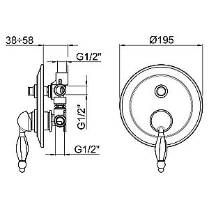 Смеситель для душа Webert Alexandra AL860101065 купить в интернет-магазине сантехники Sanbest