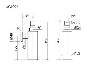 Диспенсер для жидкого мыла Sancos Base SC9027MB черный матовый купить в интернет-магазине сантехники Sanbest